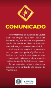 Escarlatina: Lavras (MG) confirma caso da doença no município